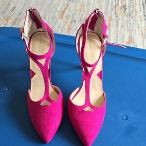 Adrienne Vittadini Pink Slingback Heels